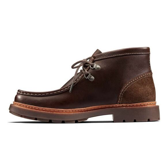 CLARKS ORIGINALS Trace Ramble Leather Chukka Lace Boots Size 9.5 Mens Brown